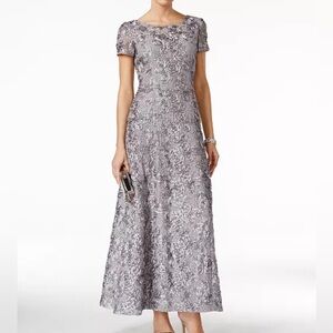 Alex Evenings Maxi embroidered Dress